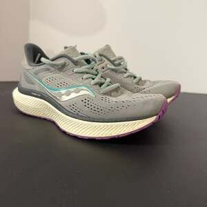 Saucony Hurricane 23 Women's Running Shoes Fog/Ultraviolet Size 7